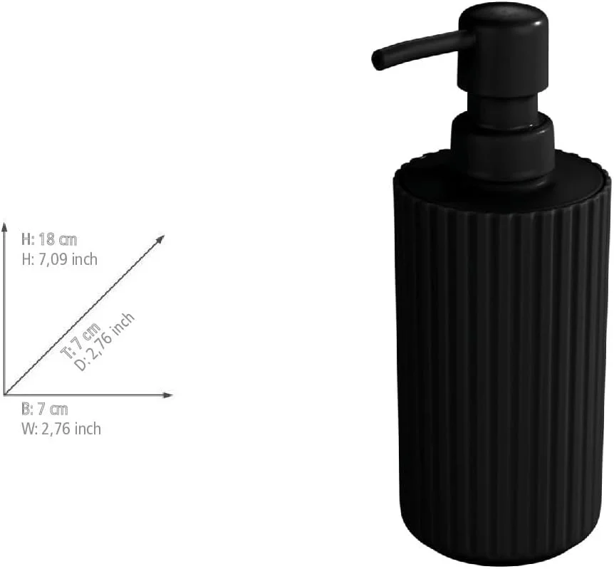 جامایع دستشویی آل استار، پلی پروپیلن، مشکی، قطر 7 × 18 سانتی متر