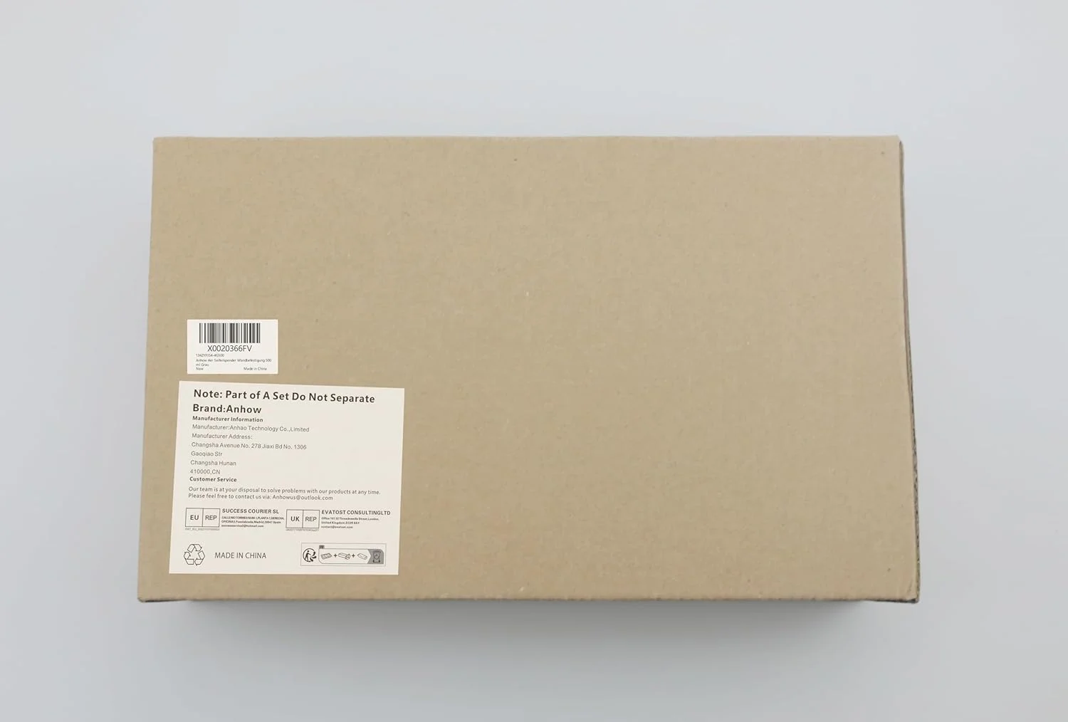 جا مایع دیواری آنهو 4 عدد 500 میلی لیتری، مناسب مایع دستشویی، شامپو و ژل حمام، نصب آسان بدون نیاز به سوراخکاری، به همراه قیف و برچسب ضد آب - خاکستری