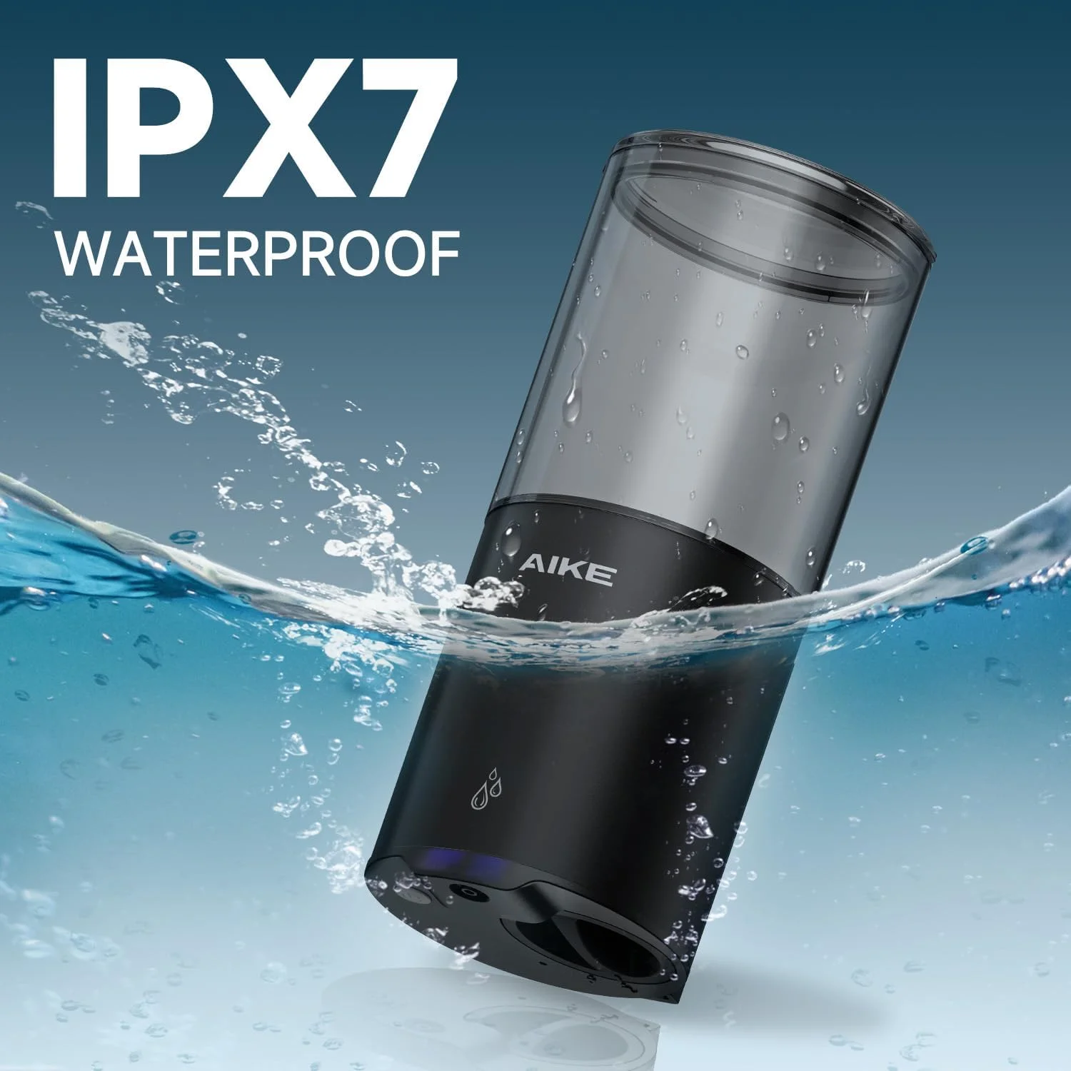 مایع ریز اتوماتیک دیواری AIKE مناسب آشپزخانه و حمام، ضد آب IPX7 با روکش استیل مات مشکی، حجم 400 میلی لیتر، مناسب برای مایع دستشویی مایع ریز اتوماتیک دیواری AIKE مناسب آشپزخانه و حمام، ضد آب IPX7 با روکش استیل مات مشکی، حجم 400 میلی لیتر، مناسب برای مایع دستشویی