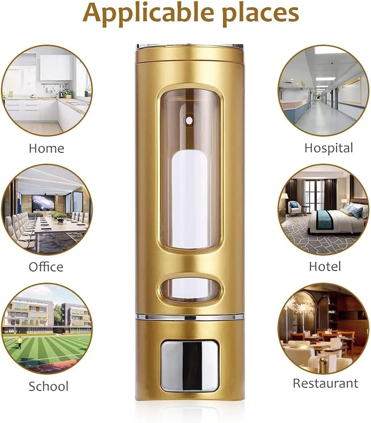 جامایع ظرفشویی ای بی اس الارقام 400 میلی لیتر – دیواری فشاری مناسب حمام و آشپزخانه – طلایی