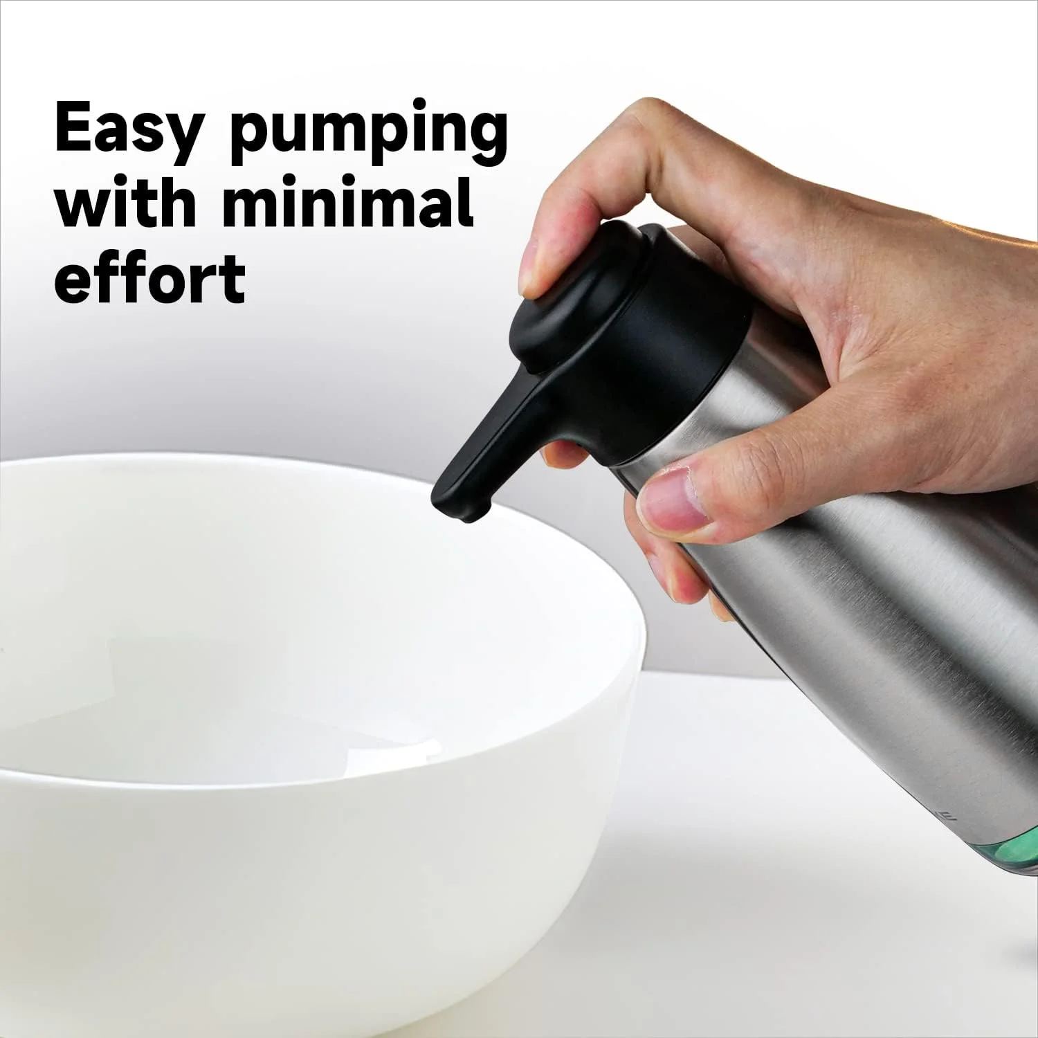 مایع ریز ظرفشویی AIKE با ظرفیت 450 میلی لیتر، مناسب برای آشپزخانه، جا مایع ظرفشویی استیل با پمپ دستی