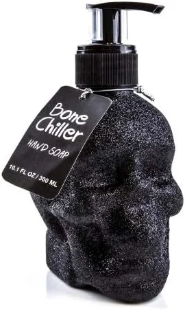 جا مایع دستشویی طرح جمجمه آکسنترا به همراه مایع دستشویی - جمجمه/جمجمه - دکوری جمجمه ای برای حمام - پمپ جا مایع با ظاهر کروم مشکی (اکلیلی) جا مایع دستشویی طرح جمجمه آکسنترا به همراه مایع دستشویی - جمجمه/جمجمه - دکوری جمجمه ای برای حمام - پمپ جا مایع با ظاهر کروم مشکی (اکلیلی)