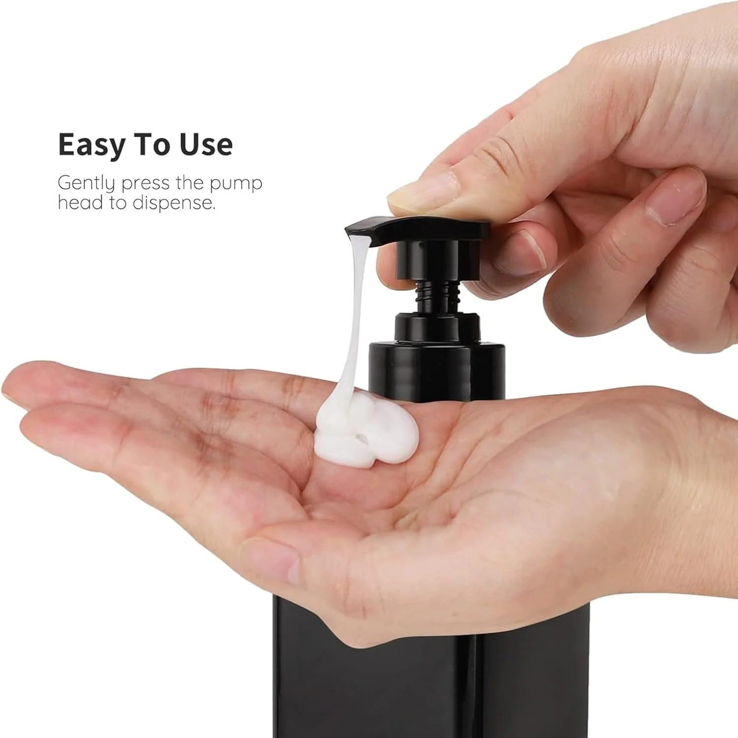 ABOCIDEGE-3 عدد بطری دوش 500 میلی لیتری با برچسب، بطری پمپ مربعی پلاستیکی خالی، ظروف مایع شستشوی بدن برای شامپو و نرم کننده حمام، قابل پر کردن مجدد، مشکی ABOCIDEGE-3 عدد بطری دوش 500 میلی لیتری با برچسب، بطری پمپ مربعی پلاستیکی خالی، ظروف مایع شستشوی بدن برای شامپو و نرم کننده حمام، قابل پر کردن مجدد، مشکی