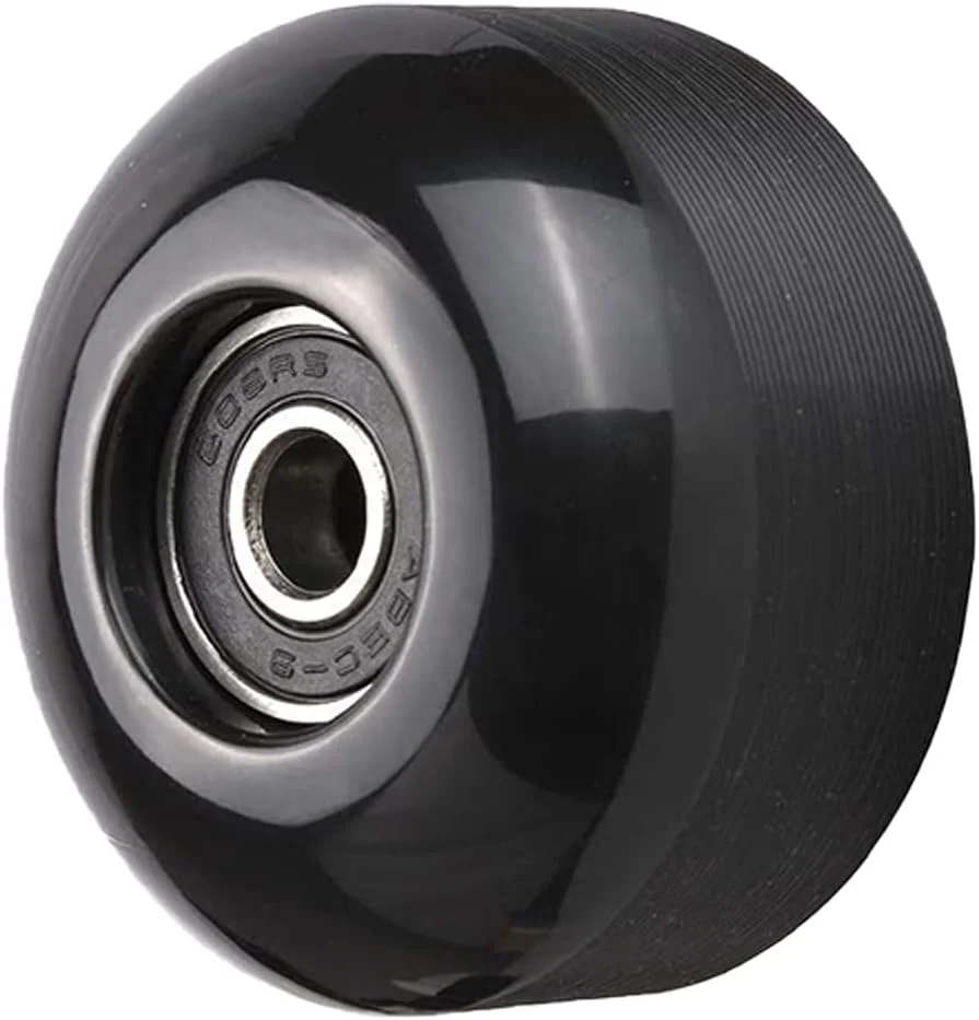 لوازم جانبی اسکیت برد، چرخ های اسکیت برد PU با بلبرینگ Abec 9، سایز 52x32mm، درجه سختی 95a، مناسب اسکیت خیابانی، لانگ برد، مشکی، 4 عدد