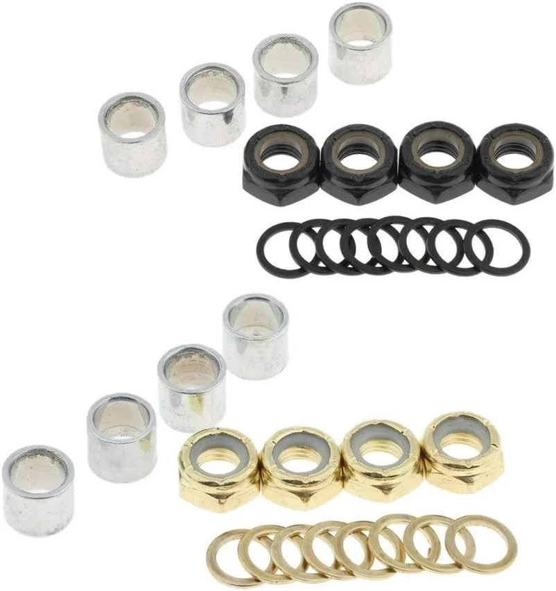 KHHFFUH لوازم جانبی موج سواری 1 ست کیت سرعت اسکیت برد لانگ برد شامل واشر، مهره و اسپیسر