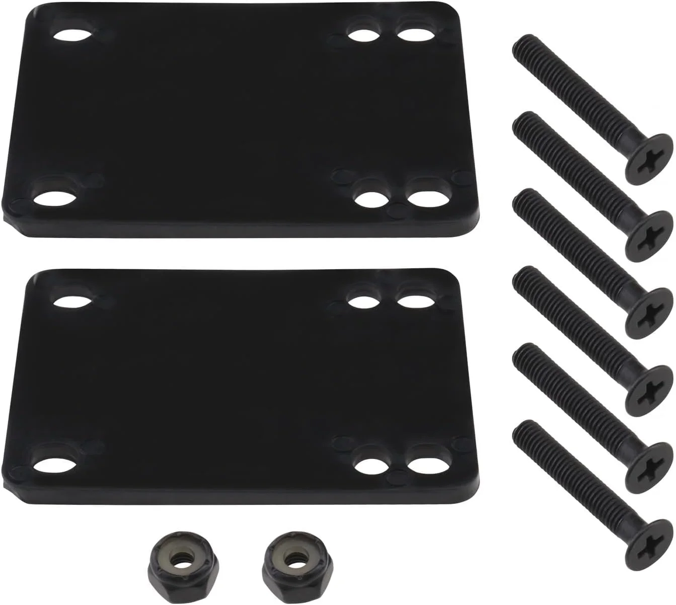 پدهای افزایش ارتفاع اسکیت برد Lord of the Tools، 3 میلی متری، 2 عددی، به همراه پیچ و مهره 30 میلی متری، پدهای ضربه گیر نرم PU، محافظ پد جایگزین برای لوازم جانبی نگهداری اسکیت برد
