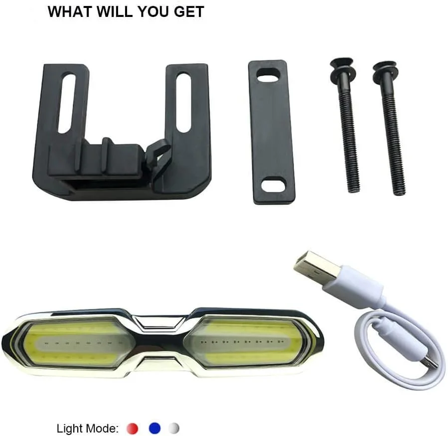 چراغ های اسکیت برد و لانگ برد LED شارژی USB مدل IWONDER V3.0، لوازم جانبی فوق العاده روشن برای اسکیت برد برقی (قرمز/آبی/سفید)، چراغ های ایمنی ضد آب چشمک زن جلو یا عقب برای اسکیت برد و لانگ برد