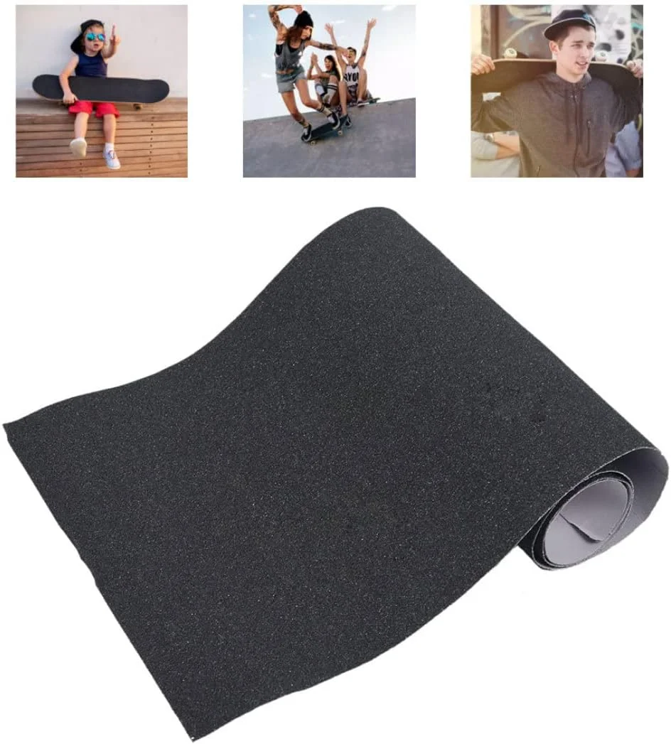 نوار چسب اسکیت برد dsbdrki ضد آب و ضد لغزش سمباده کربوراندوم برای تخته اسکیت 84x23 سانتی متر لوازم جانبی اسکیت برد