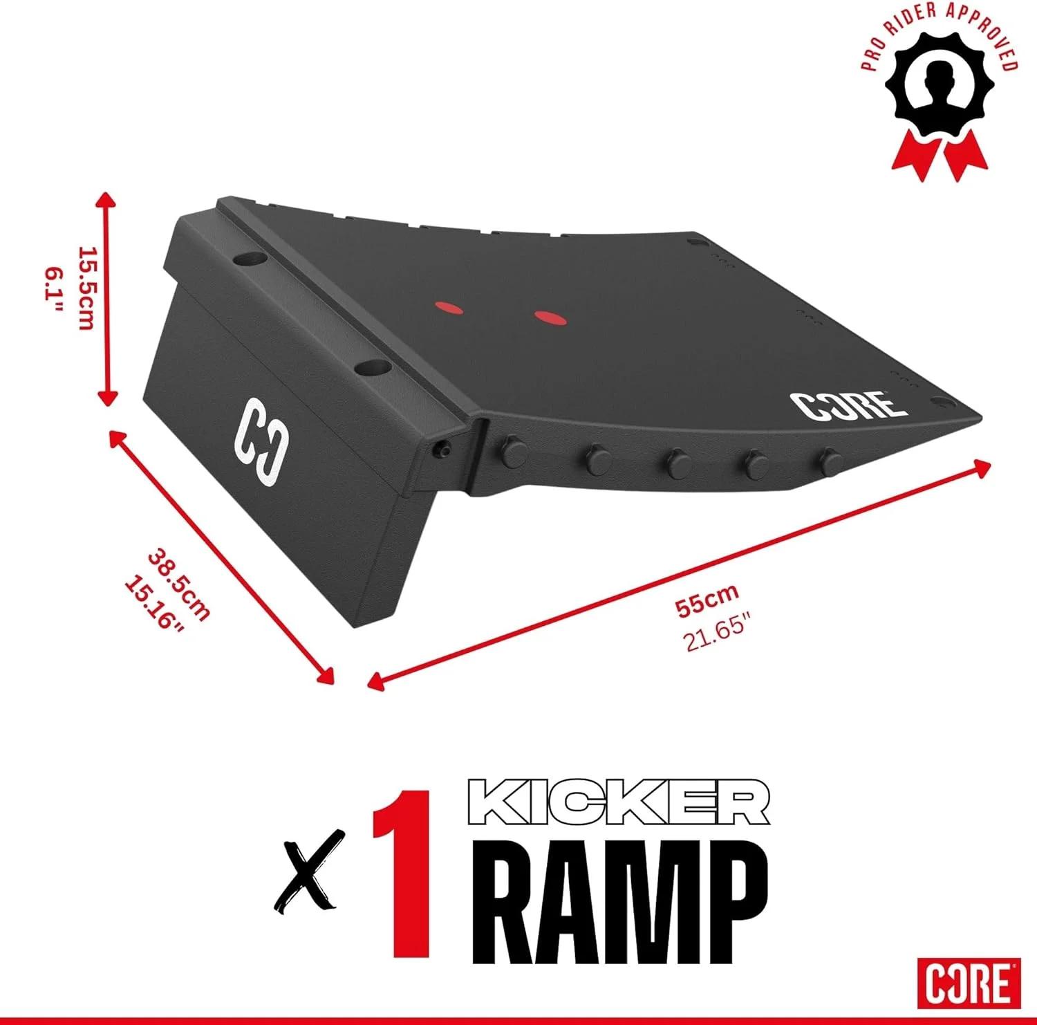 رمپ اسکیت CORE برای کودکان - رمپ مینی کیکر اسکوتر، رمپ اسکیت بورد، رمپ BMX، ماشین RC، رمپ پرتاب تاشو دوچرخه، رمپ اسکوتر سبک و قابل حمل با پایه های لاستیکی