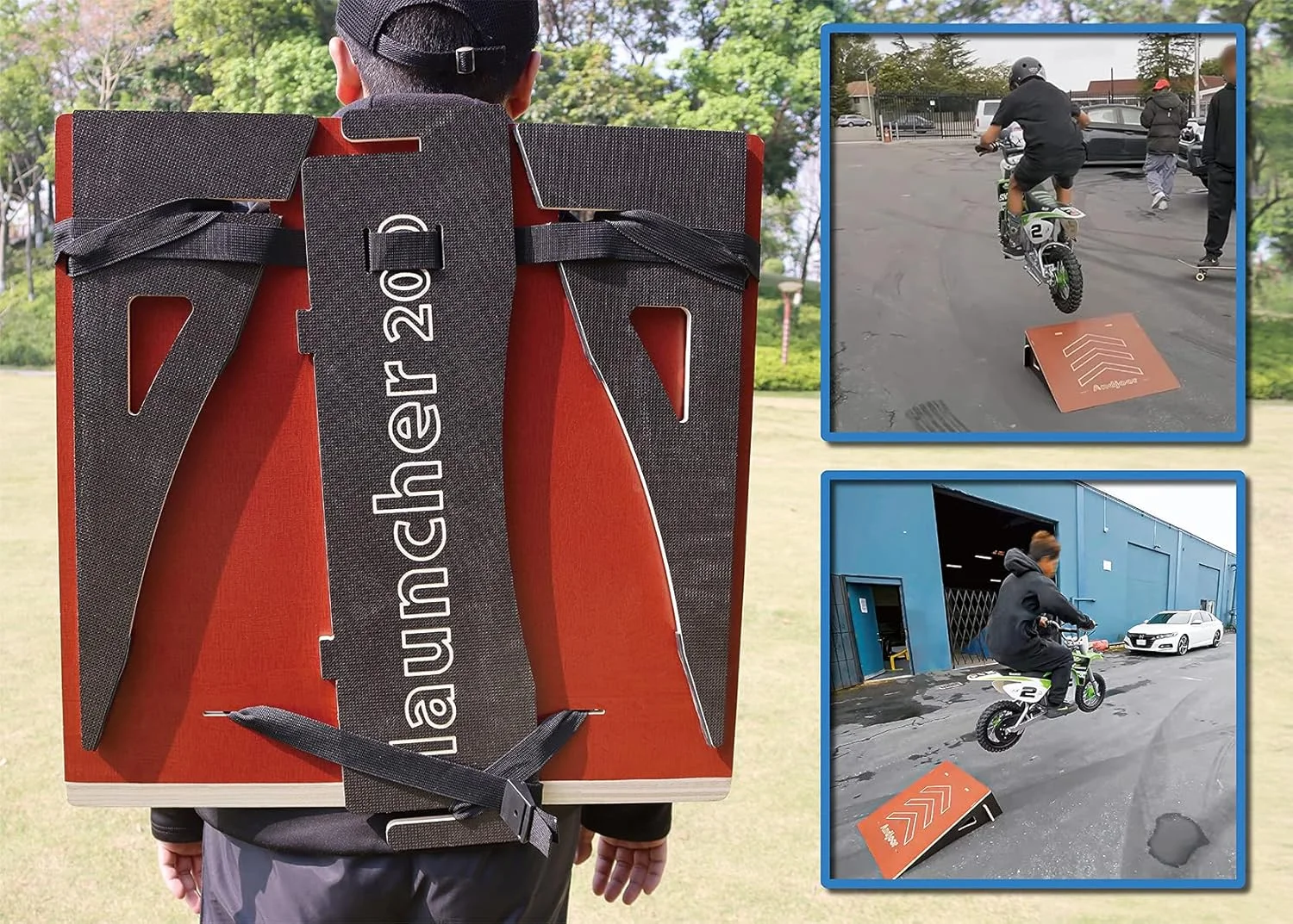 رمپ اسکیت برد Andjoor برای دوچرخه، اسکوتر، ماشین کنترلی، BMX و موتور خاکی - رمپ های پرش برای کودکان - لوازم جانبی برای پسران و دختران