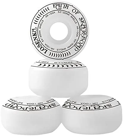 4 عدد چرخ اسکیت برد 52mmx30mm 95A PU، چرخ های دو راکر، چرخ های لغزنده سرعت پایین، لوازم جانبی اسکیت برد
