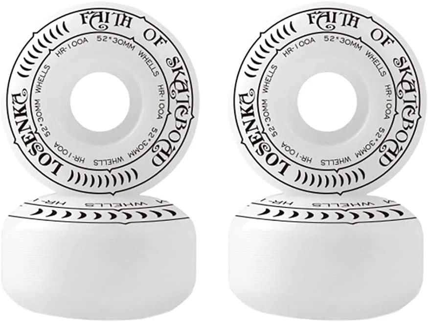 4 عدد چرخ اسکیت برد 52mmx30mm 95A، چرخ های PU Double Rocker، چرخ های لغزنده Downspeed، لوازم جانبی اسکیت برد
