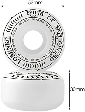 4 عدد چرخ اسکیت برد 52mmx30mm 95A، چرخ های PU Double Rocker، چرخ های لغزنده Downspeed، لوازم جانبی اسکیت برد