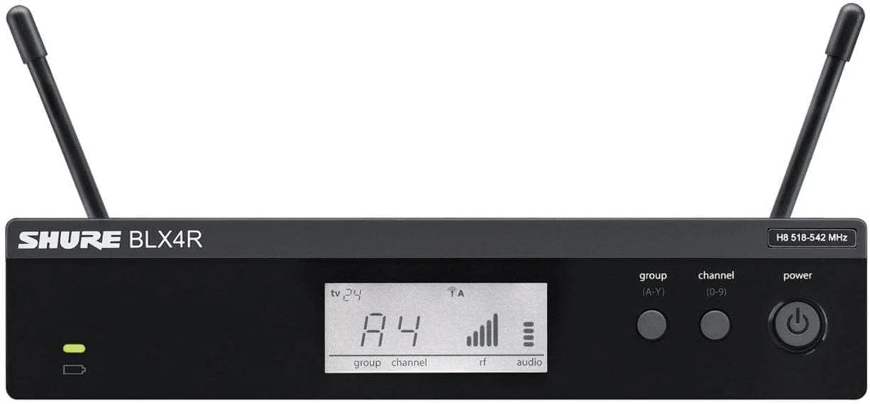 سیستم بیسیم UHF Shure BLX14R - ایدهآل برای گیتار و بیس با جک 1/4 اینچی - عمر باتری 14 ساعته، برد 300 فوت | شامل کابل ساز 1/4 اینچی و گیرنده تک کاناله رک مونت | باند J11 سیستم بیسیم UHF Shure BLX14R - ایدهآل برای گیتار و بیس با جک 1/4 اینچی - عمر باتری 14 ساعته، برد 300 فوت | شامل کابل ساز 1/4 اینچی و گیرنده تک کاناله رک مونت | باند J11