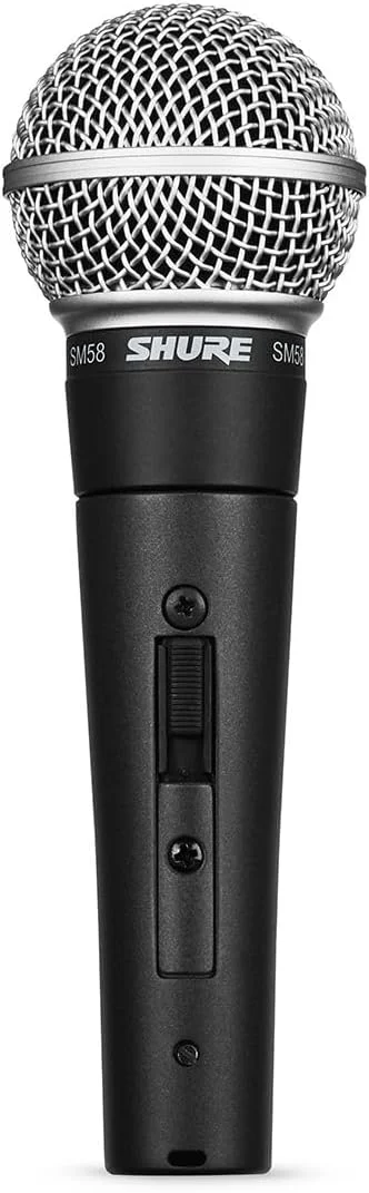 میکروفون کاردیوئید وکال Shure با کلید روشن/خاموش - Sm58Se - مشکی