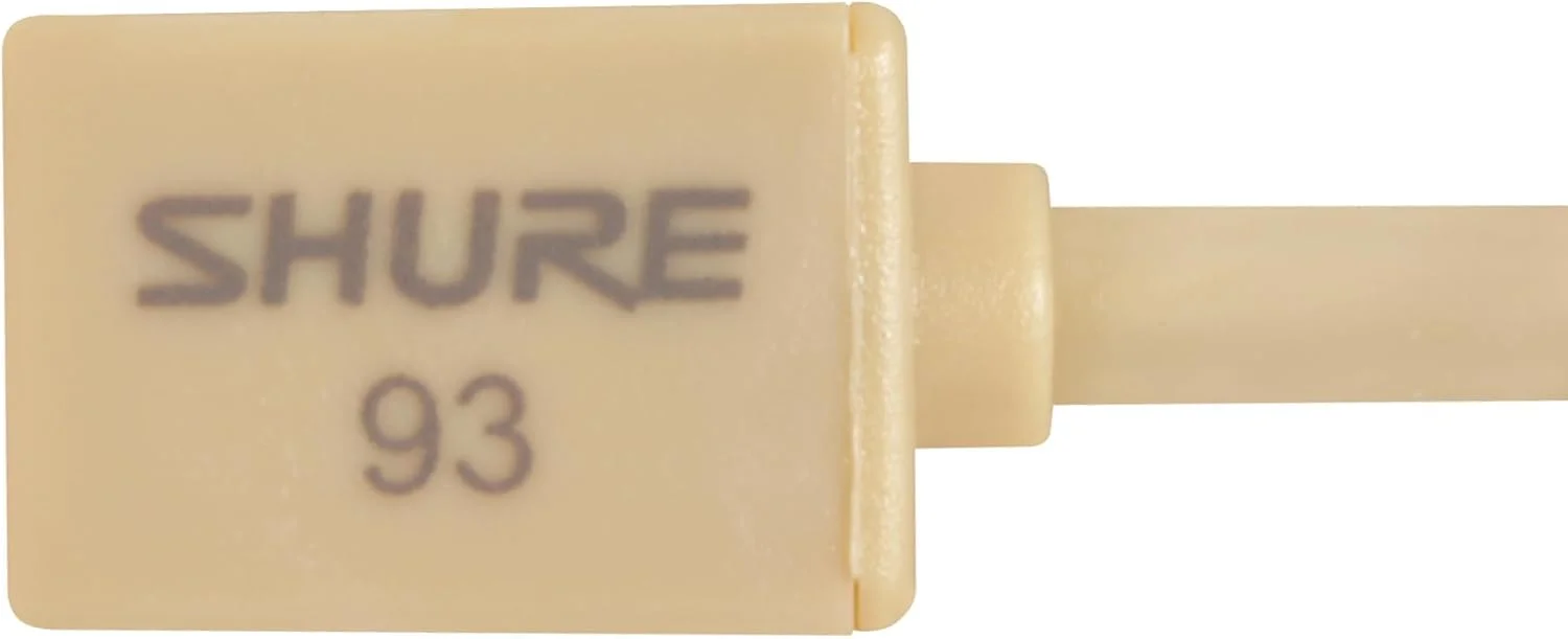 میکروفون کندانسر یقه ای مینیاتوری همه جهته Shure WL93T، رنگ برنزی با کانکتور TA4F/TQG برای استفاده با سیستم های بی سیم Shure، مشکی