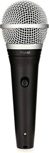 میکروفون داینامیک Shure PGA48 - میکروفون دستی برای وکال با الگوی قطبی کاردیوئید، سوئیچ روشن/خاموش مجزا، کانکتور 3 پین XLR، کابل 15 فوتی XLR به QTR، آداپتور استند و کیف زیپی (PGA48-QTR) میکروفون داینامیک Shure PGA48 - میکروفون دستی برای وکال با الگوی قطبی کاردیوئید، سوئیچ روشن/خاموش مجزا، کانکتور 3 پین XLR، کابل 15 فوتی XLR به QTR، آداپتور استند و کیف زیپی (PGA48-QTR)
