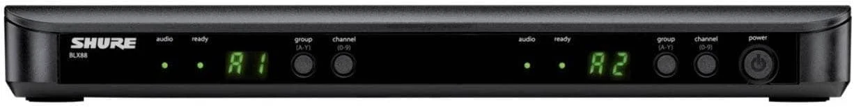سیستم میکروفون بی سیم UHF شور مدل BLX288/PG58 - ایده آل برای کلیسا، کارائوکه، وکال - عمر باتری 14 ساعته، برد 300 فوت | شامل (2) میکروفون دستی وکال PG58، گیرنده دو کاناله | باند J11 سیستم میکروفون بی سیم UHF شور مدل BLX288/PG58 - ایده آل برای کلیسا، کارائوکه، وکال - عمر باتری 14 ساعته، برد 300 فوت | شامل (2) میکروفون دستی وکال PG58، گیرنده دو کاناله | باند J11