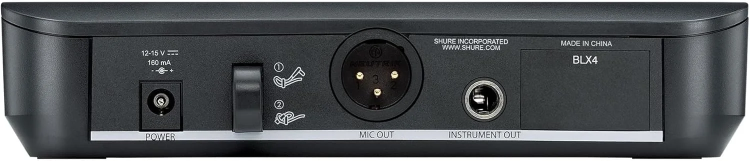 سیستم میکروفون بی سیم Shure BLX14/CVL - عمر باتری 14 ساعته، برد 300 فوت، UHF | شامل میکروفون یقه ای CVL، فرستنده بدنه، گیرنده تک کاناله | باند H11 (BLX14/CVL-H11) سیستم میکروفون بی سیم Shure BLX14/CVL - عمر باتری 14 ساعته، برد 300 فوت، UHF | شامل میکروفون یقه ای CVL، فرستنده بدنه، گیرنده تک کاناله | باند H11 (BLX14/CVL-H11)