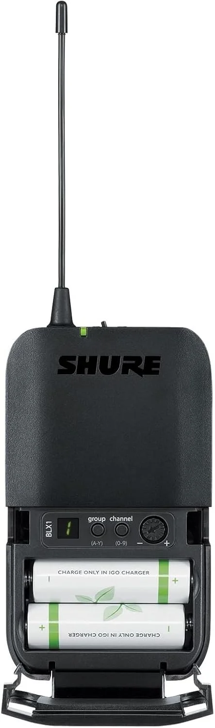 سیستم میکروفون بی سیم Shure BLX14/CVL - عمر باتری 14 ساعته، برد 300 فوت، UHF | شامل میکروفون یقه ای CVL، فرستنده بدنه، گیرنده تک کاناله | باند H11 (BLX14/CVL-H11) سیستم میکروفون بی سیم Shure BLX14/CVL - عمر باتری 14 ساعته، برد 300 فوت، UHF | شامل میکروفون یقه ای CVL، فرستنده بدنه، گیرنده تک کاناله | باند H11 (BLX14/CVL-H11)