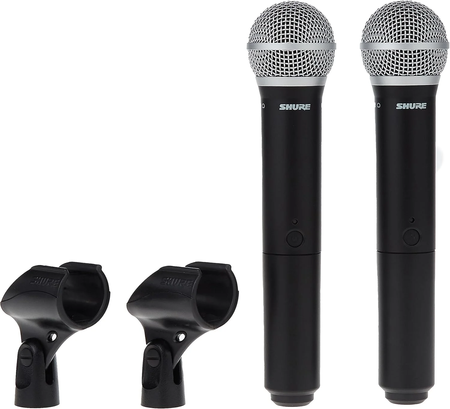 سیستم میکروفون دوگانه بی سیم Shure Blx288/Pg58، دو میکروفون حرفه ای Pg58، عالی برای سخنرانی، اجرای زنده، آواز و میزبانی رویداد، مشکی، BLX288UK/PG58X-K14