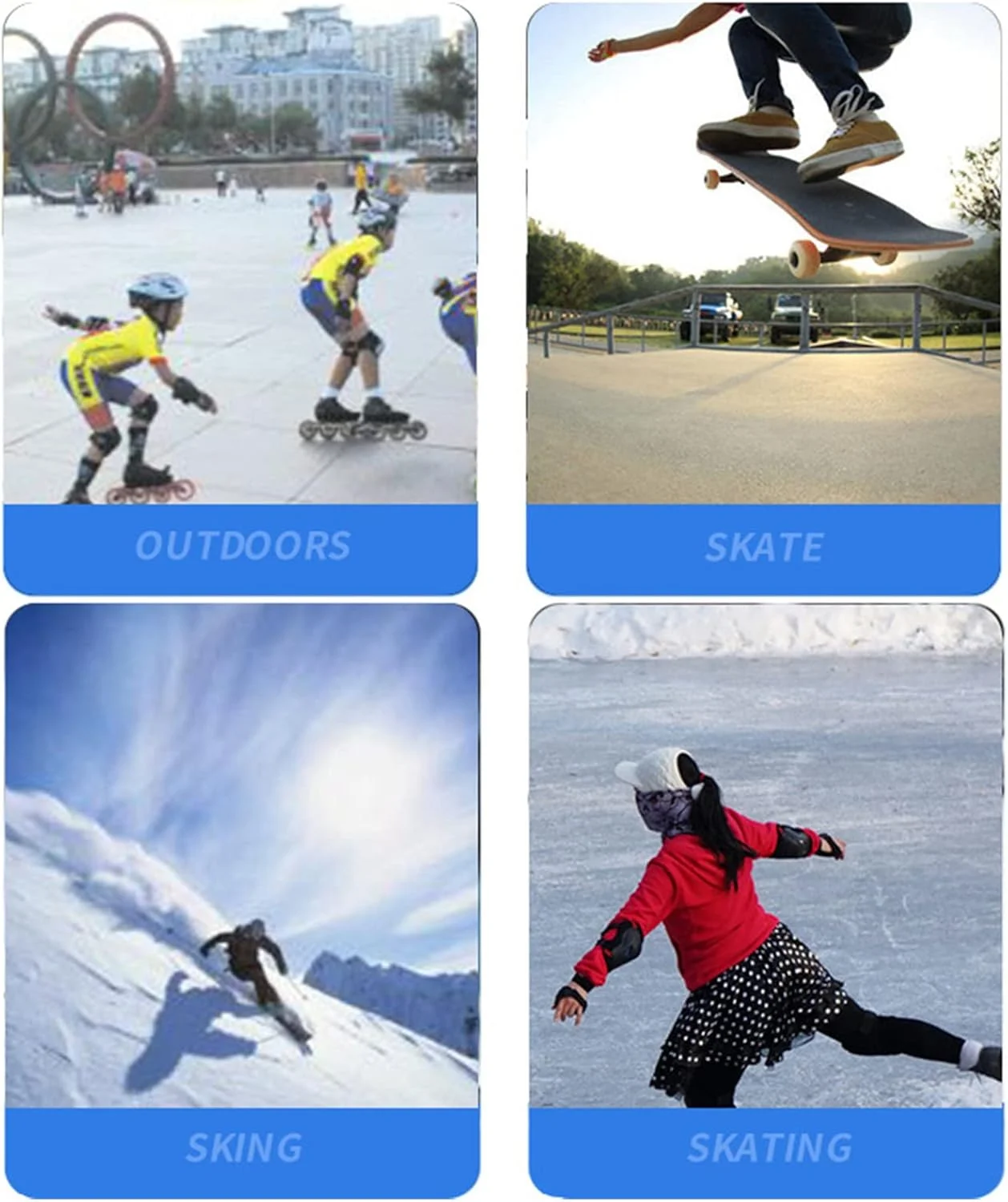 شورت محافظ لگن ZZWBOX، جنس ضخیم Eva، طراحی چسبی، مناسب اسکیت، سواری و رولر برای کودکان و بزرگسالان، L