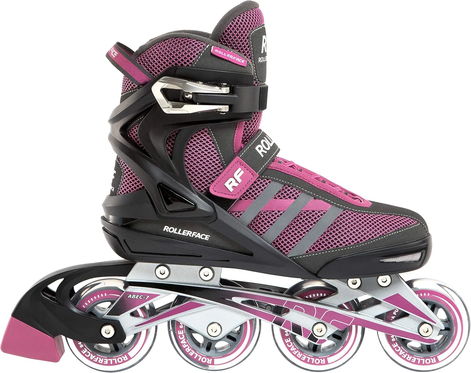 اسکیت غلتکی Rollerface RFSport Magenta مناسب بانوان، بزرگسالان، تناسب اندام، ورزش و تفریح، اسکیت های خطی ممتاز
