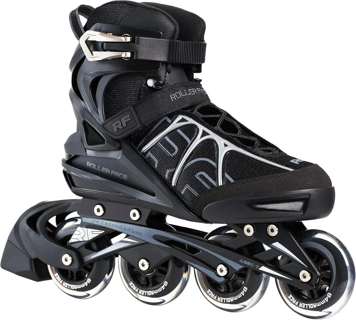 اسکیت غلتکی Rollerface RFSport مشکی مردانه مناسب بزرگسالان برای تناسب اندام، ورزش و تفریح، اسکیت اینلاین ممتاز اسکیت غلتکی Rollerface RFSport مشکی مردانه مناسب بزرگسالان برای تناسب اندام، ورزش و تفریح، اسکیت اینلاین ممتاز