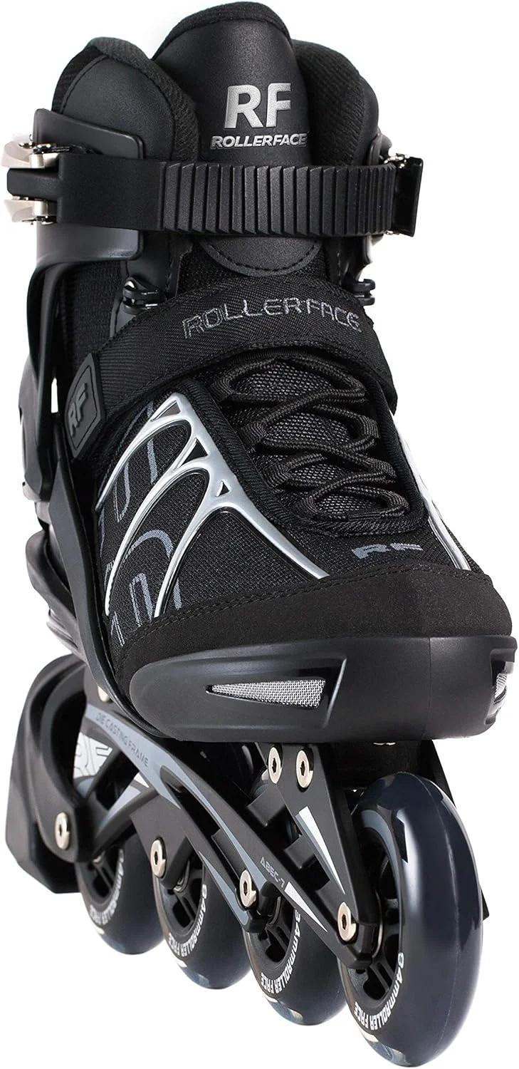 اسکیت غلتکی Rollerface RFSport مشکی مردانه مناسب بزرگسالان برای تناسب اندام، ورزش و تفریح، اسکیت اینلاین ممتاز اسکیت غلتکی Rollerface RFSport مشکی مردانه مناسب بزرگسالان برای تناسب اندام، ورزش و تفریح، اسکیت اینلاین ممتاز