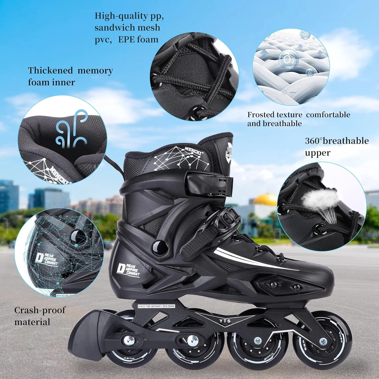 اسکیت های اینلاین ورزشی، اسکیت های غلتکی مسابقه ای 4 چرخ در فضای باز برای مردان، زنان و بزرگسالان اسکیت های اینلاین ورزشی، اسکیت های غلتکی مسابقه ای 4 چرخ در فضای باز برای مردان، زنان و بزرگسالان