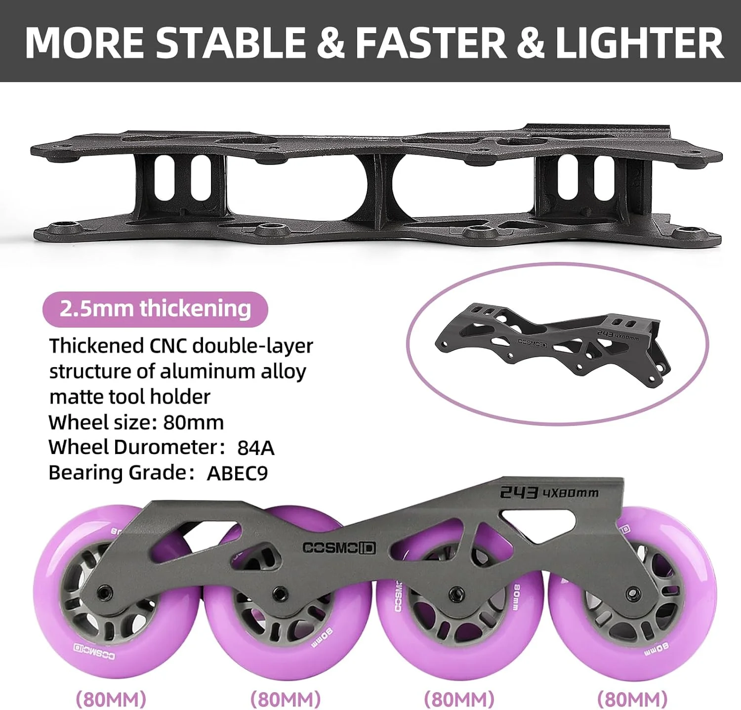 اسکیت های اینلاین مسابقه ای COSMOID برای زوج ها، اسکیت های تیغه ای بزرگسال با 4 چرخ، اسکیت های خیابانی بزرگسال مردانه زنانه، اسکیت های تیغه ای تناسب اندام حرفه ای برای هر دو جنس