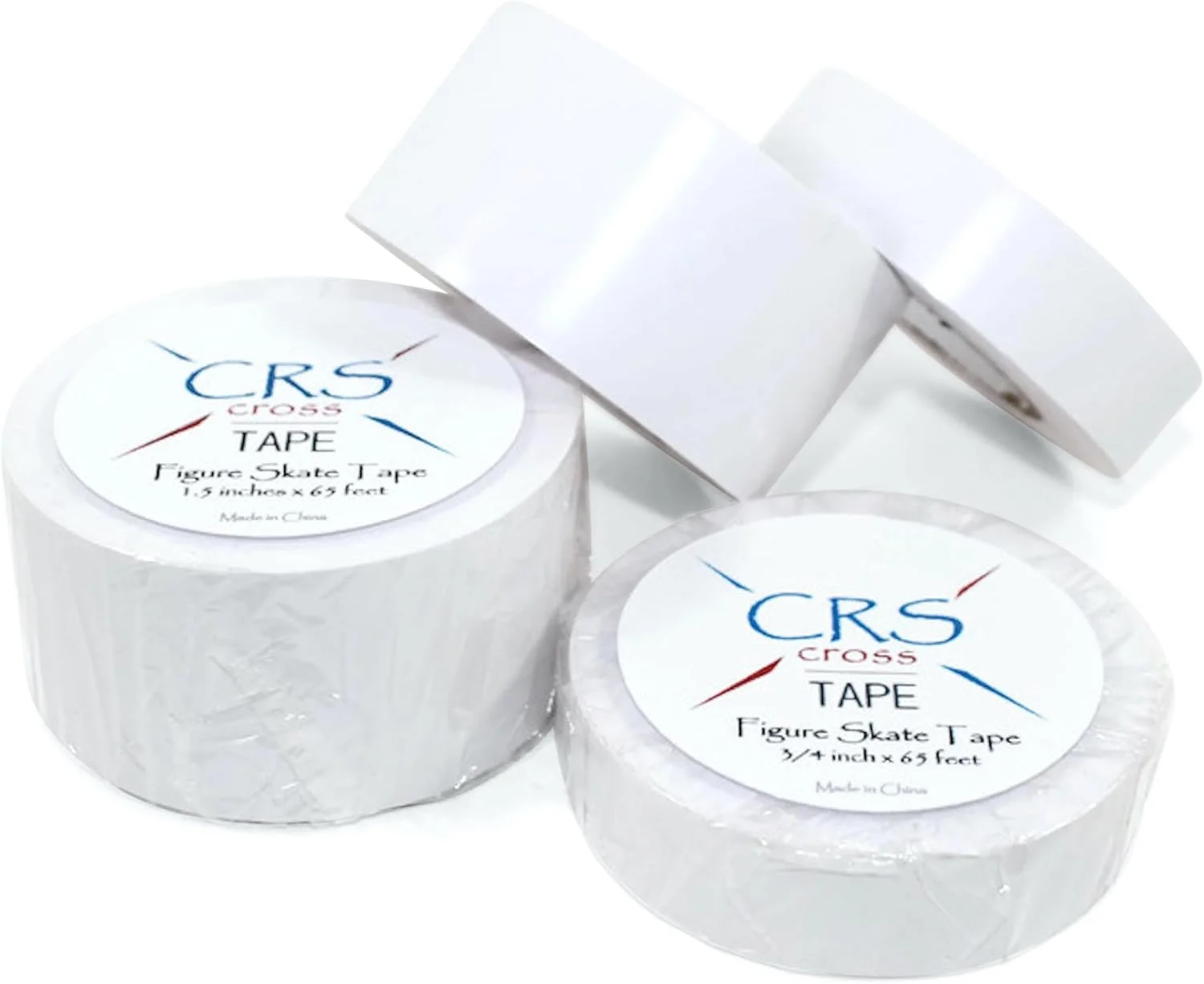 CRS Cross Figure Skate Tape (3/4 inch Wide) - Protects Leather Figure Skating Boots Without The Need for Polish. Skate Laces Stay Tied and Tight Skate Tape.