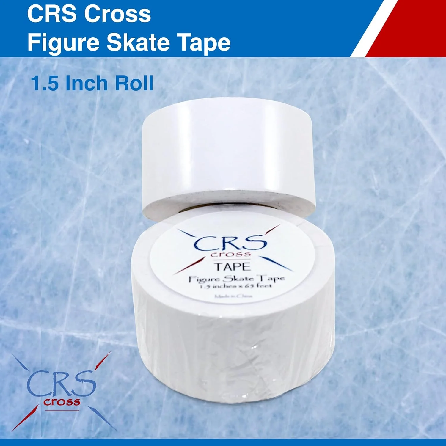 CRS Cross Figure Skate Tape (3/4 inch Wide) - Protects Leather Figure Skating Boots Without The Need for Polish. Skate Laces Stay Tied and Tight Skate Tape. CRS Cross Figure Skate Tape (3/4 inch Wide) - Protects Leather Figure Skating Boots Without The Need for Polish. Skate Laces Stay Tied and Tight Skate Tape.