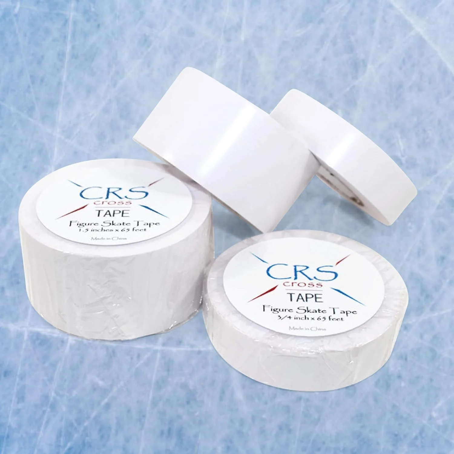 CRS Cross Figure Skate Tape (3/4 inch Wide) - Protects Leather Figure Skating Boots Without The Need for Polish. Skate Laces Stay Tied and Tight Skate Tape. CRS Cross Figure Skate Tape (3/4 inch Wide) - Protects Leather Figure Skating Boots Without The Need for Polish. Skate Laces Stay Tied and Tight Skate Tape.