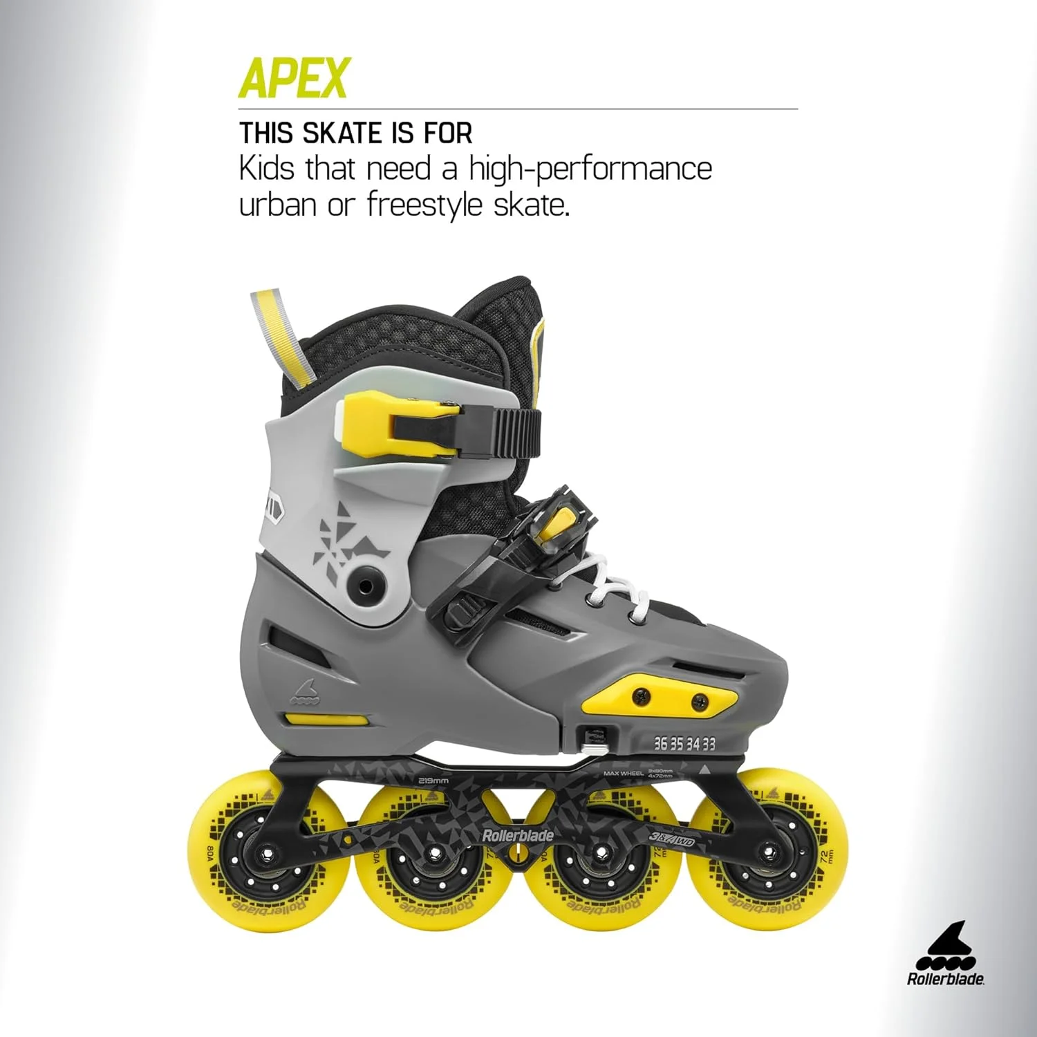 اسکیت اینلاین فیتنس قابل تنظیم Rollerblade Apex Junior اسکیت اینلاین فیتنس قابل تنظیم Rollerblade Apex Junior