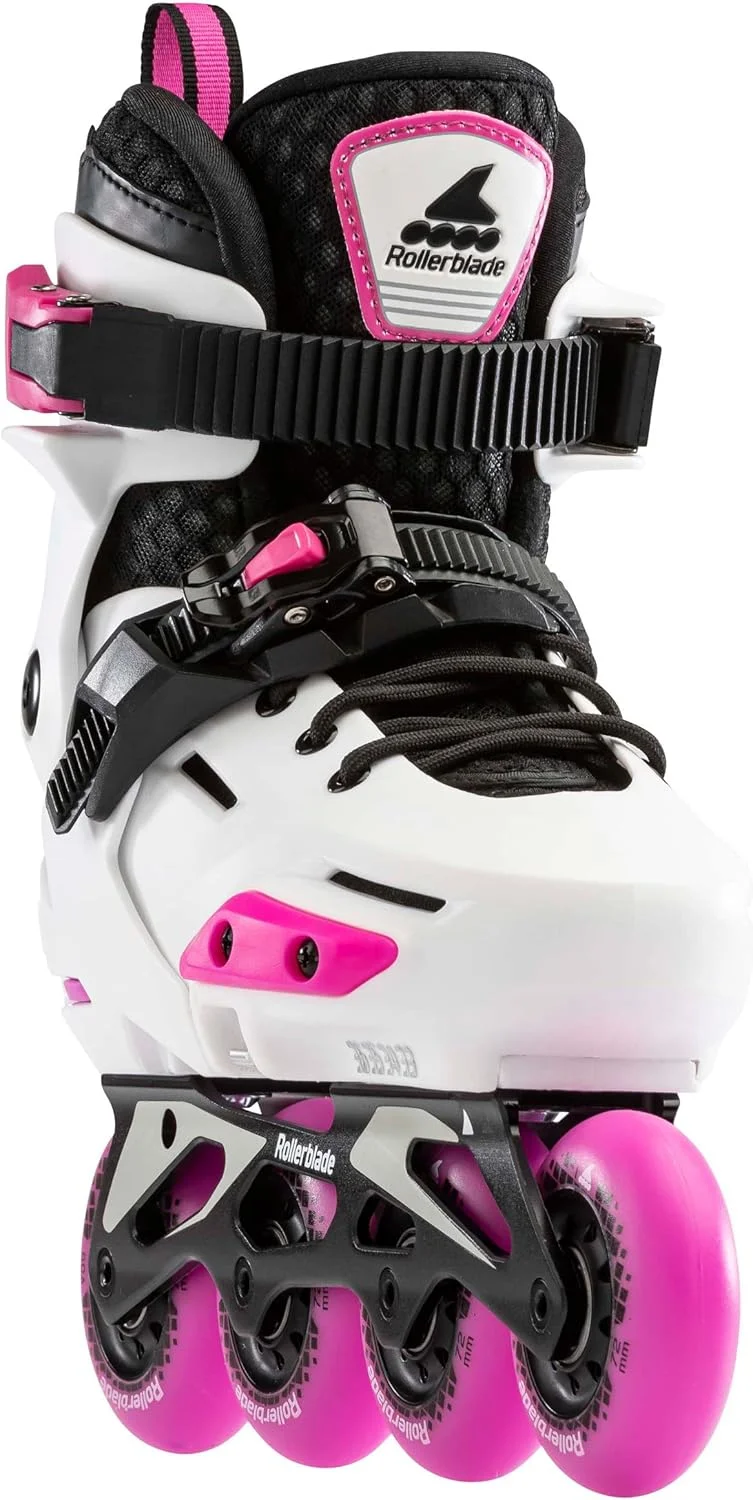 اسکیت اینلاین فیتنس قابل تنظیم Rollerblade Apex، سفید/صورتی، نوجوان، اسکیت های اینلاین عملکرد شهری اسکیت اینلاین فیتنس قابل تنظیم Rollerblade Apex، سفید/صورتی، نوجوان، اسکیت های اینلاین عملکرد شهری