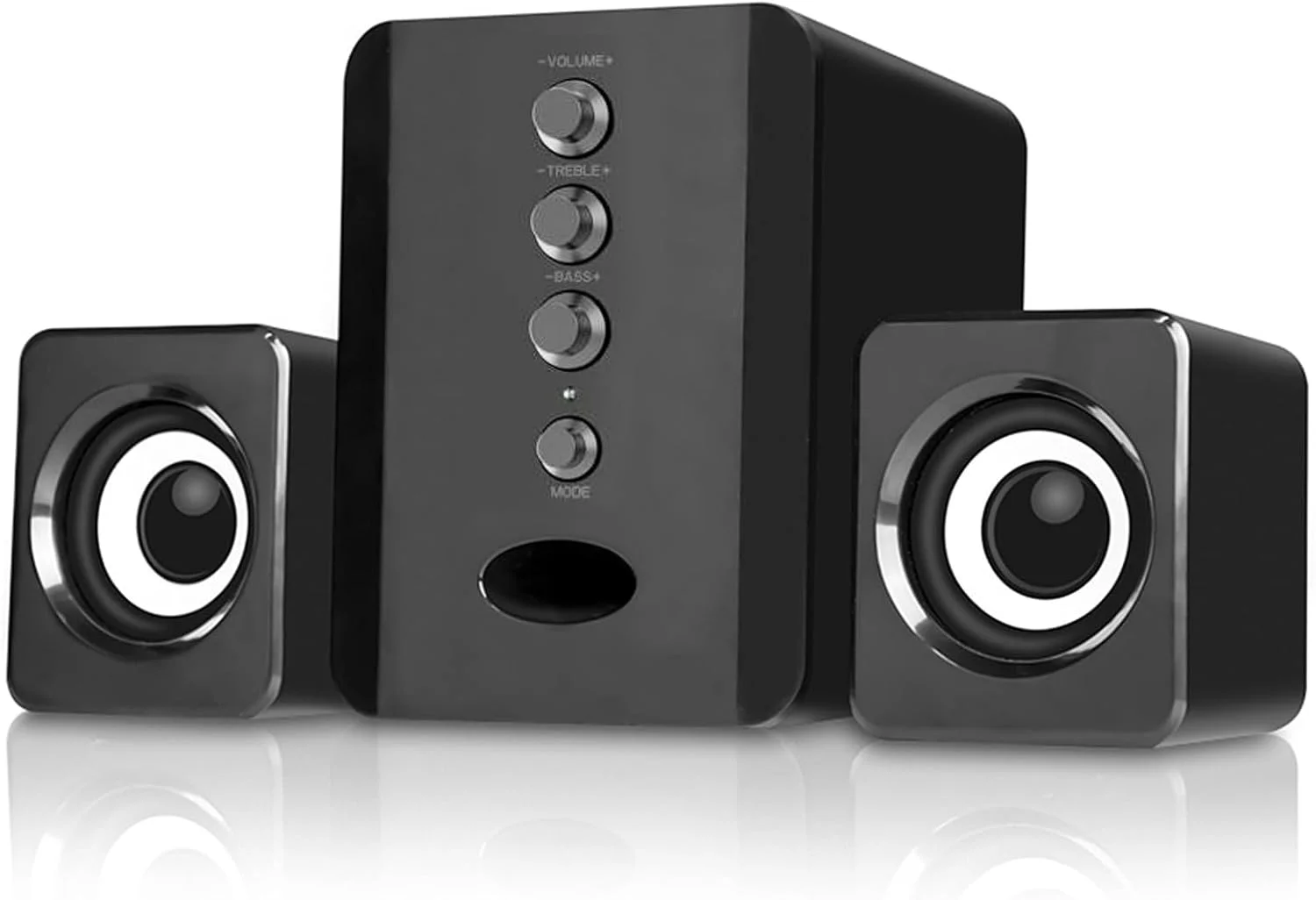 اسپیکرهای سیمی USB مدل Labymos D-202، اسپیکرهای کامپیوتر، ساب ووفر پخش کننده موسیقی استریو باس، جعبه صدا برای کامپیوتر رومیزی، لپ تاپ، تبلت، تلفن هوشمند
