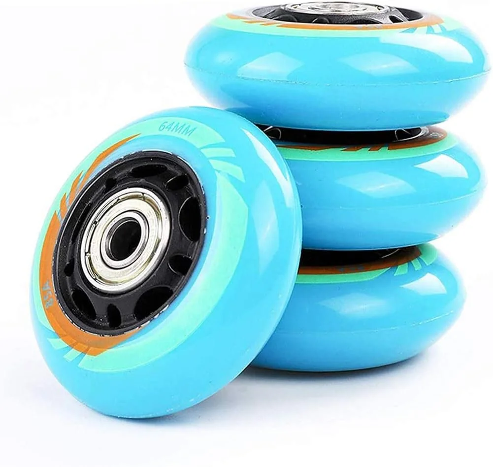 8 عدد چرخ اسکیت اینلاین بچه گانه 64mm 68mm 85A، چرخ های جایگزین اسکیت غلتکی آزاد با بلبرینگ ABEC-7