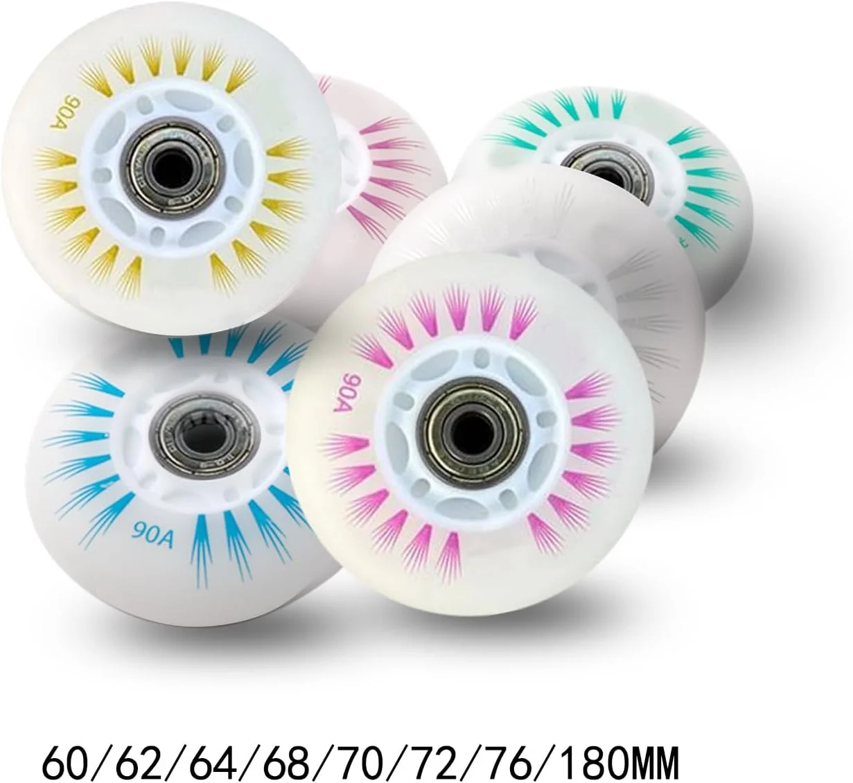 چرخ های اسکیت اینلاین LED مدل JHKJ بسته 8 عددی، چرخ های نورانی مناسب فضای باز با درجه سختی 90A، مقاوم و بادوام، مناسب سبک آزاد، به همراه بلبرینگ، هسته 60/62/64/68/70/72/76/80 میلی متر، چرخ های جایگزین چرخ های اسکیت اینلاین LED مدل JHKJ بسته 8 عددی، چرخ های نورانی مناسب فضای باز با درجه سختی 90A، مقاوم و بادوام، مناسب سبک آزاد، به همراه بلبرینگ، هسته 60/62/64/68/70/72/76/80 میلی متر، چرخ های جایگزین