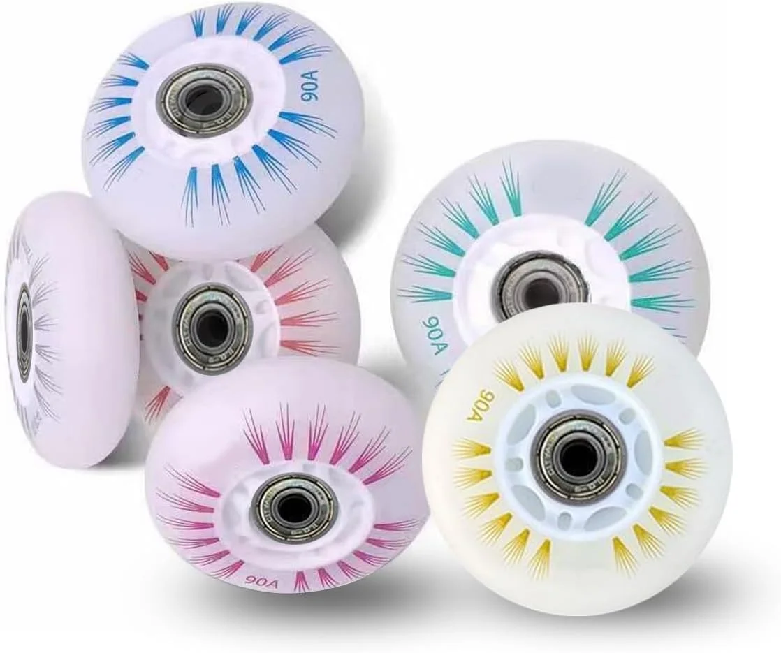 چرخ های اسکیت اینلاین LED مدل JHKJ بسته 8 عددی، چرخ های نورانی مناسب فضای باز با درجه سختی 90A، مقاوم و بادوام، مناسب سبک آزاد، به همراه بلبرینگ، هسته 60/62/64/68/70/72/76/80 میلی متر، چرخ های جایگزین چرخ های اسکیت اینلاین LED مدل JHKJ بسته 8 عددی، چرخ های نورانی مناسب فضای باز با درجه سختی 90A، مقاوم و بادوام، مناسب سبک آزاد، به همراه بلبرینگ، هسته 60/62/64/68/70/72/76/80 میلی متر، چرخ های جایگزین