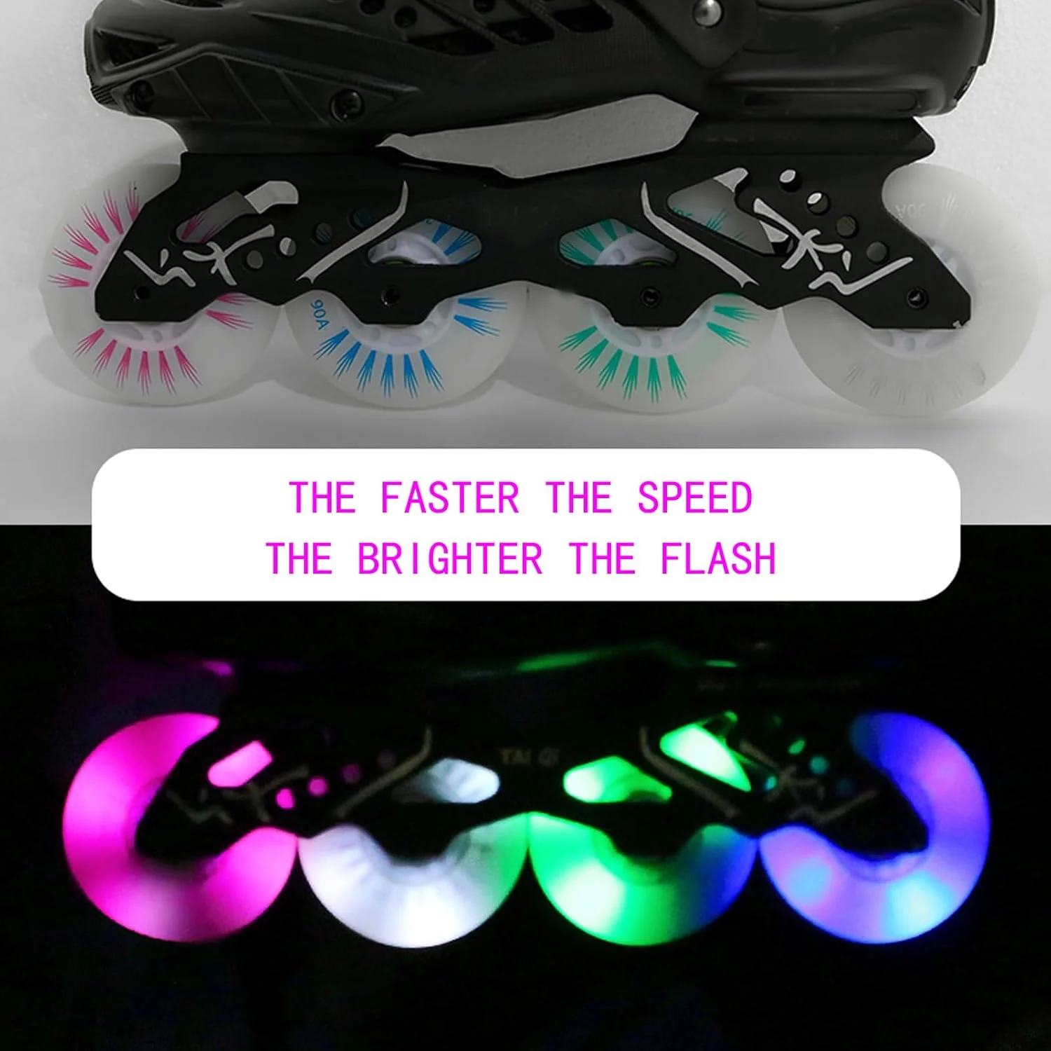 چرخ های اسکیت اینلاین LED مدل JHKJ بسته 8 عددی، چرخ های نورانی مناسب فضای باز با درجه سختی 90A، مقاوم و بادوام، مناسب سبک آزاد، به همراه بلبرینگ، هسته 60/62/64/68/70/72/76/80 میلی متر، چرخ های جایگزین چرخ های اسکیت اینلاین LED مدل JHKJ بسته 8 عددی، چرخ های نورانی مناسب فضای باز با درجه سختی 90A، مقاوم و بادوام، مناسب سبک آزاد، به همراه بلبرینگ، هسته 60/62/64/68/70/72/76/80 میلی متر، چرخ های جایگزین