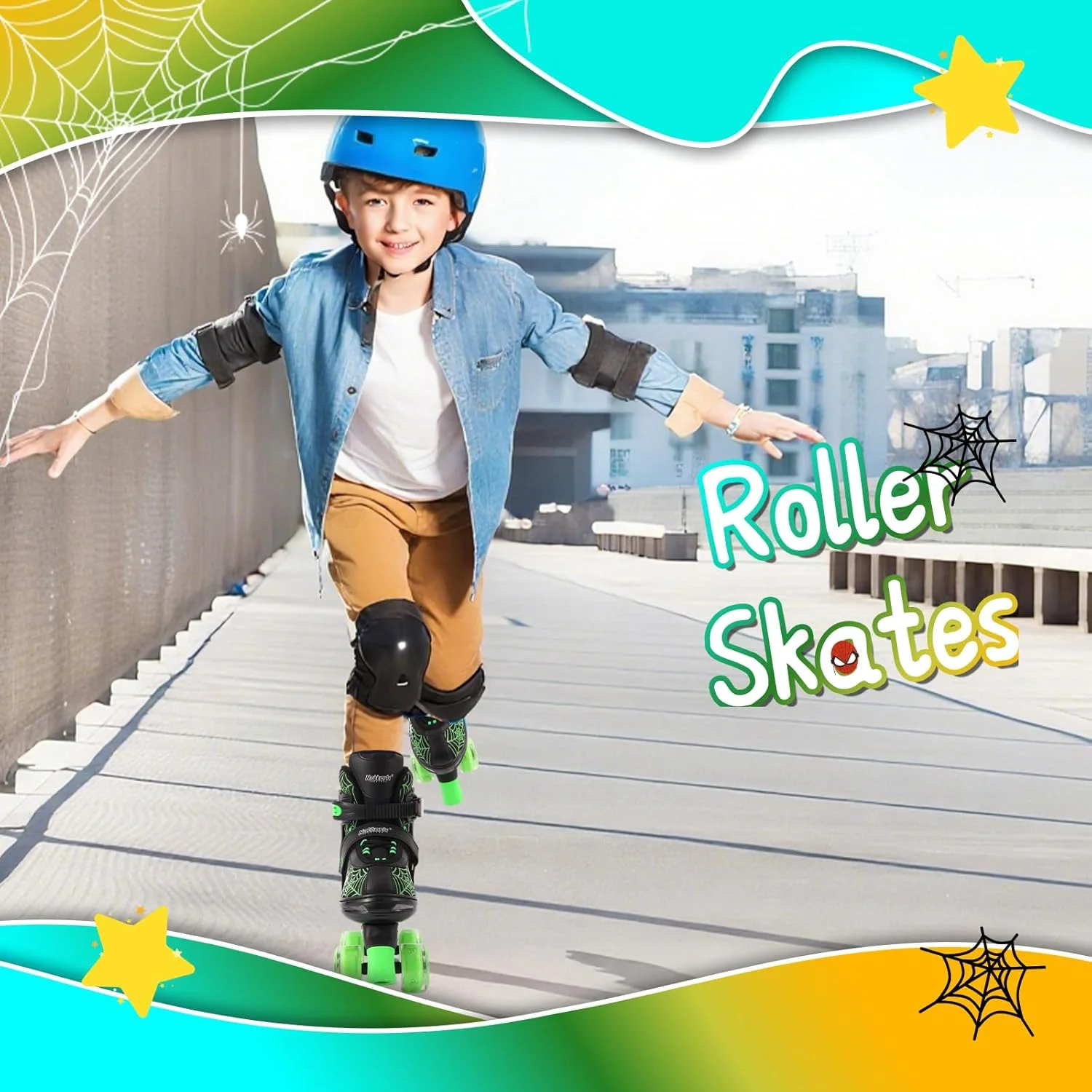 اسکیت های چرخ دار Nattork Kids برای پسران و دختران، اسکیت های چهار چرخ قابل تنظیم در 4 سایز برای کودکان با چرخ های چراغ دار، هدیه تولد جالب برای کودکان مبتدی ورزش های داخل و خارج از منزل اسکیت های چرخ دار Nattork Kids برای پسران و دختران، اسکیت های چهار چرخ قابل تنظیم در 4 سایز برای کودکان با چرخ های چراغ دار، هدیه تولد جالب برای کودکان مبتدی ورزش های داخل و خارج از منزل