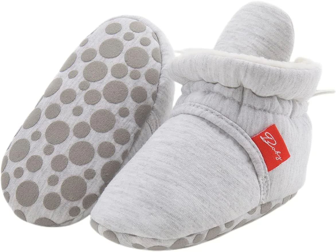 کفش های پاپوش پشمی گرم و نرم نوزادی KIDSUN مناسب نوزاد پسر و دختر، کفش های زمستانی گرم و ضد لغزش کفش های پاپوش پشمی گرم و نرم نوزادی KIDSUN مناسب نوزاد پسر و دختر، کفش های زمستانی گرم و ضد لغزش