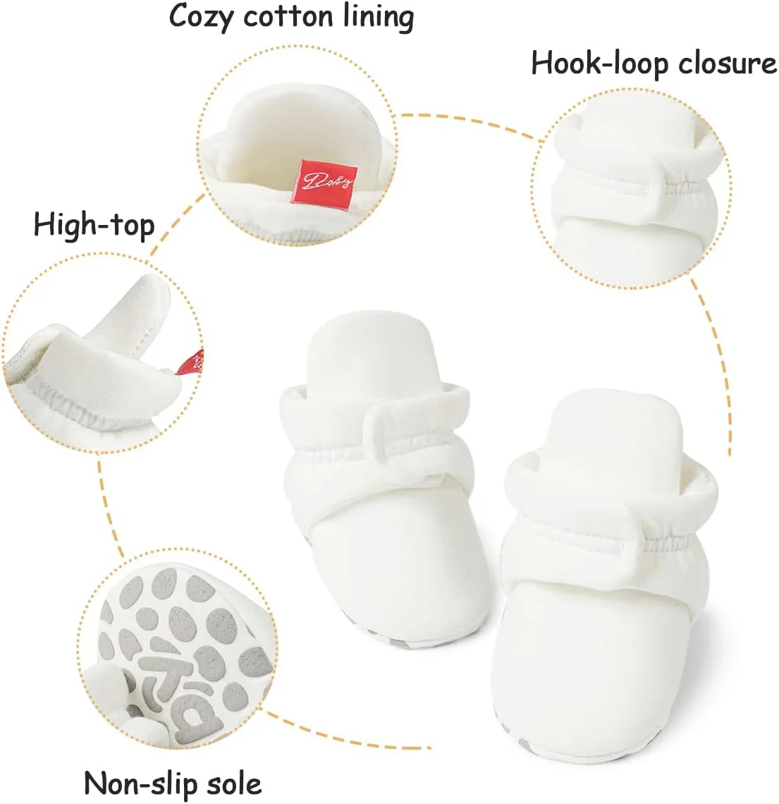 کفش پاپوش نوزادی پسرانه و دخترانه KIDSUN، پاپوش پشمی گرم زمستانی ضد لغزش مناسب تخت نوزاد کفش پاپوش نوزادی پسرانه و دخترانه KIDSUN، پاپوش پشمی گرم زمستانی ضد لغزش مناسب تخت نوزاد