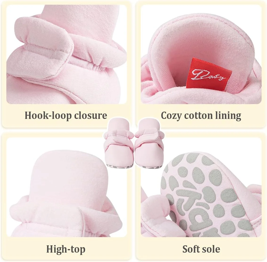 کفش پاپوش نوزادی پسرانه و دخترانه KIDSUN، پاپوش پشمی گرم زمستانی ضد لغزش کفش پاپوش نوزادی پسرانه و دخترانه KIDSUN، پاپوش پشمی گرم زمستانی ضد لغزش