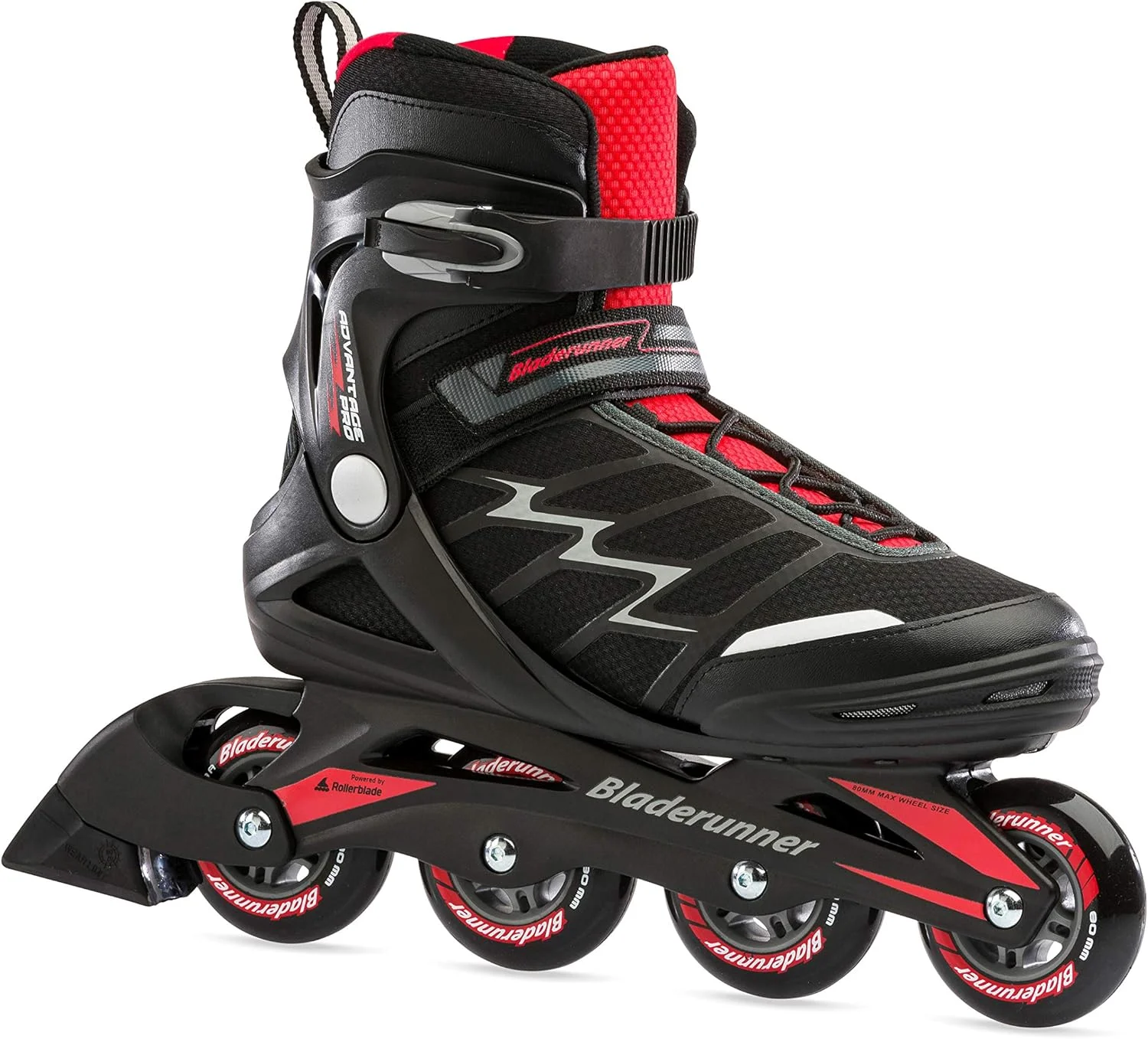 اسکیت اینلاین فیتنس مردانه Rollerblade Bladerunner Advantage Pro XT، مشکی و قرمز، سایز 12