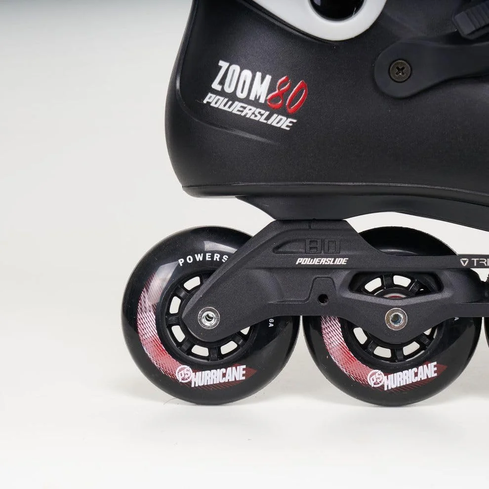 اسکیت Powerslide Zoom Pro 80، اسکیت های اینلاین-یونیسکس-مشکی-Wicked ABEC-7 / چرخ ها 80mm/86a - آستر myFit / فریم Trinity