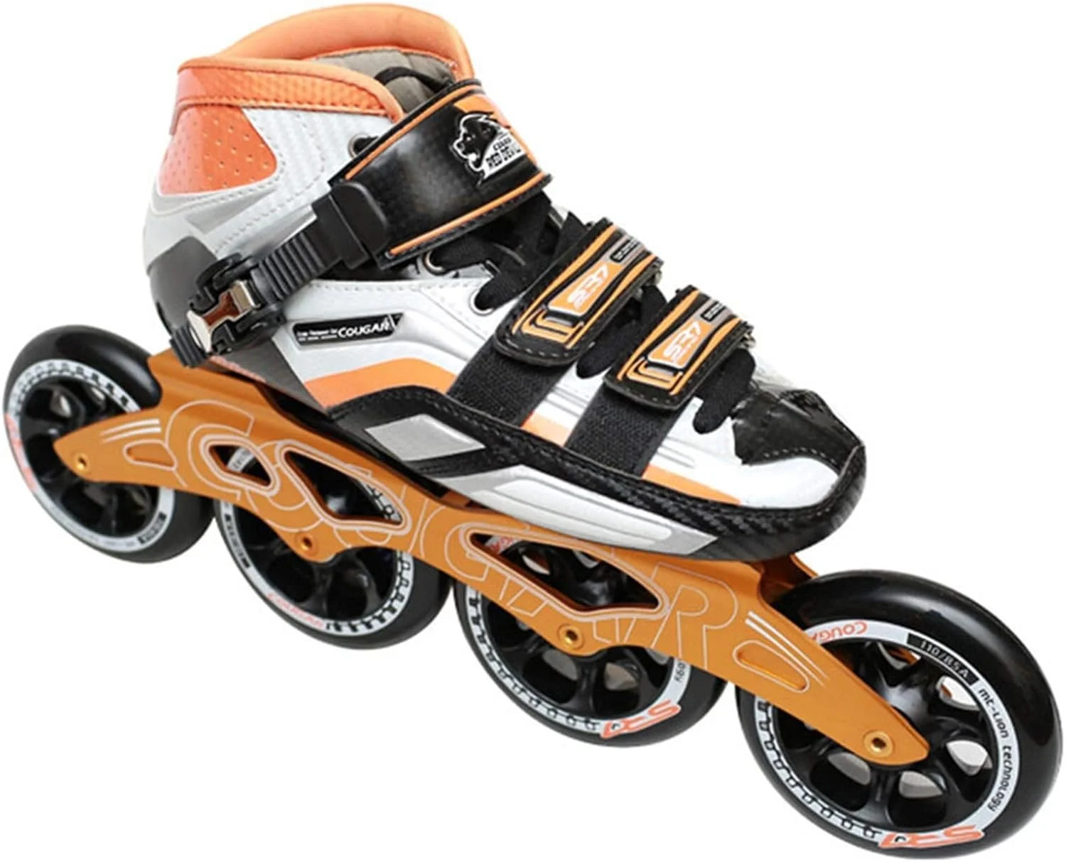 FANHUA Skate Original Cougar SR7 Inline Skates Speed Carbon Fiber Adult Child Kid Roller Skating Shoes 100/110mm Racing Patines (Color : Orange, Size : 38) FANHUA Skate Original Cougar SR7 Inline Skates Speed Carbon Fiber Adult Child Kid Roller Skating Shoes 100/110mm Racing Patines (Color : Orange, Size : 38)
