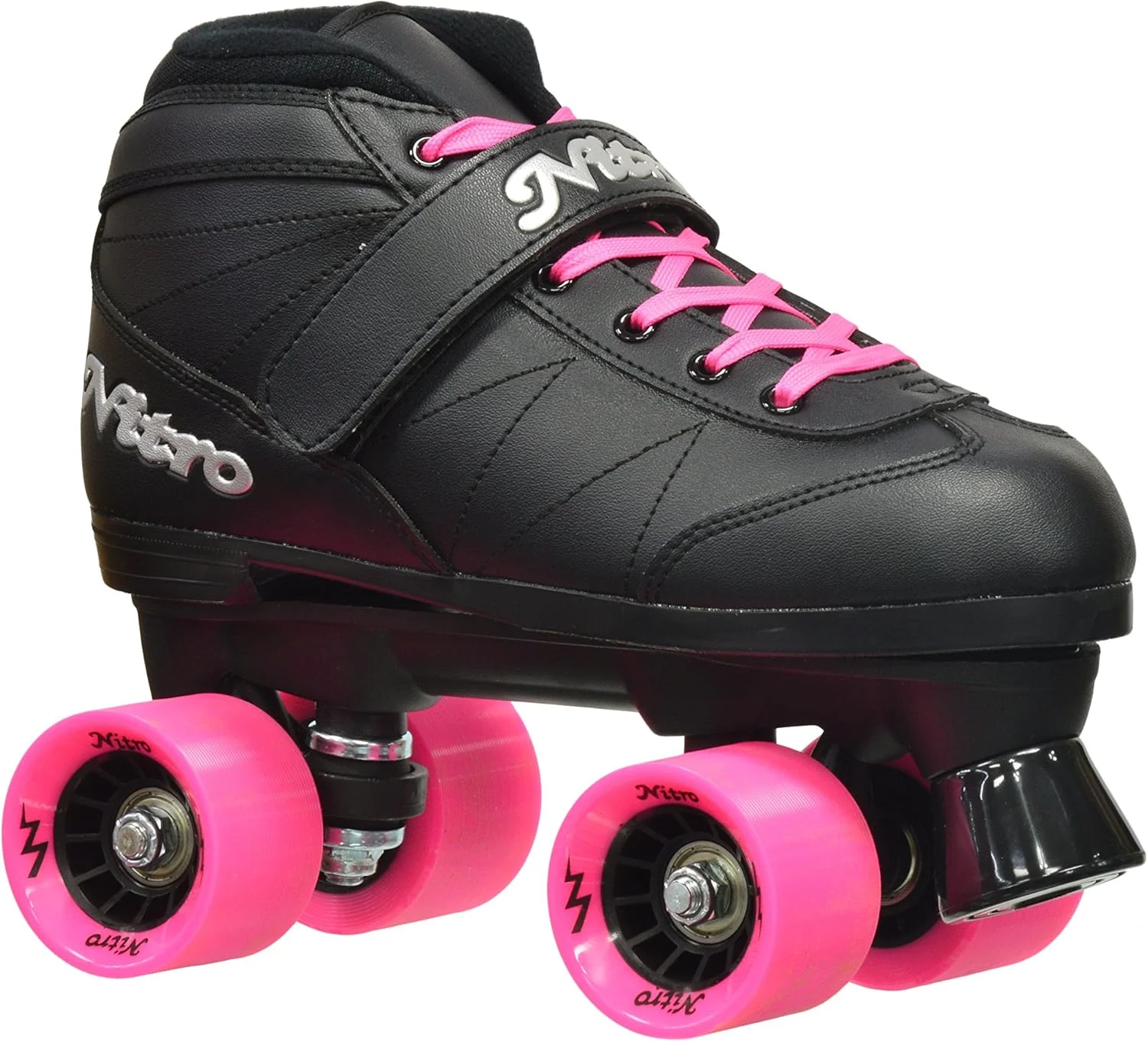 اسکیت های چهار چرخ سرعتی Epic Skates 2016 Epic Super Nitro 1 مناسب فضای داخلی/خارجی، صورتی