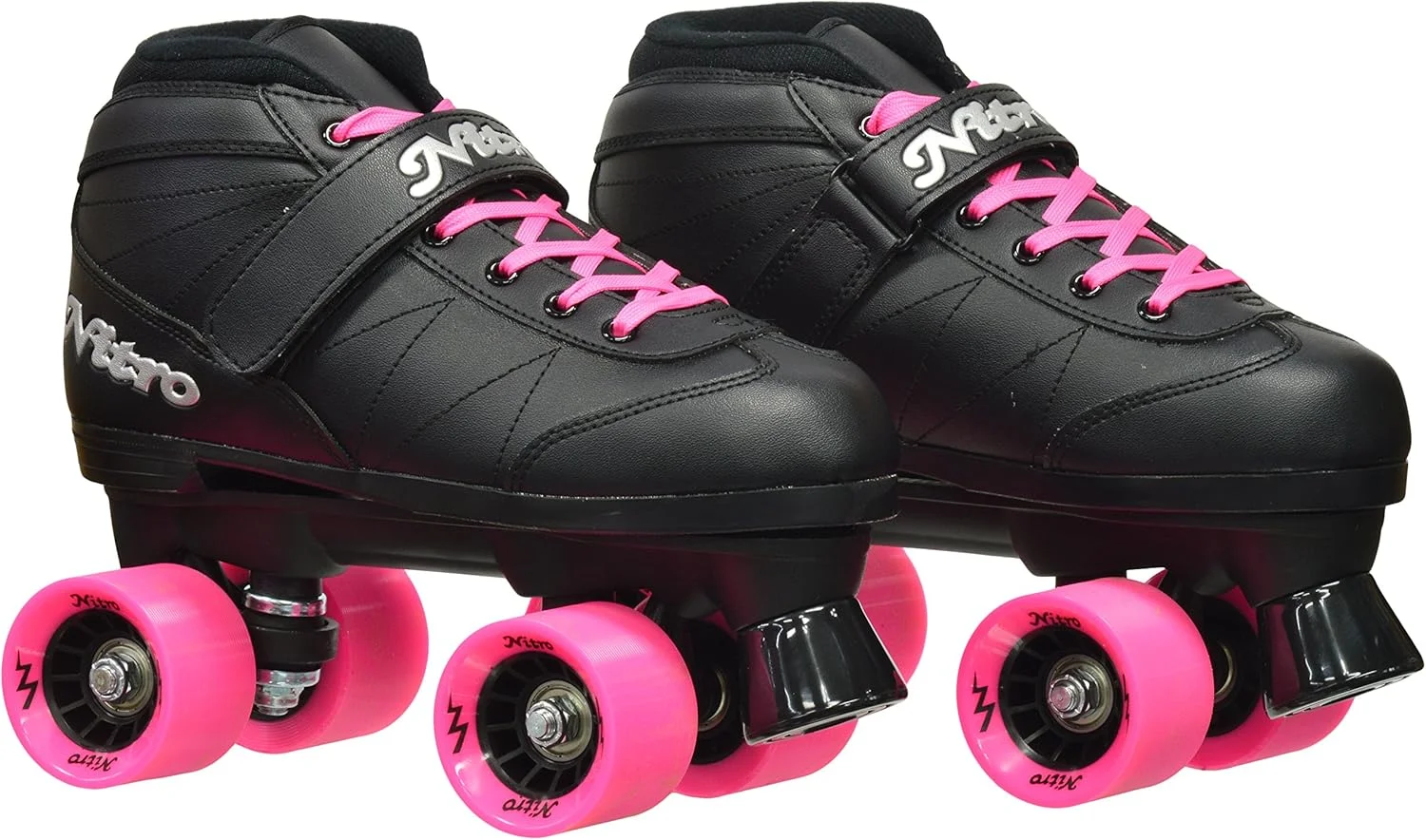 اسکیت های چهار چرخ سرعتی Epic Skates 2016 Epic Super Nitro 1 مناسب فضای داخلی/خارجی، صورتی